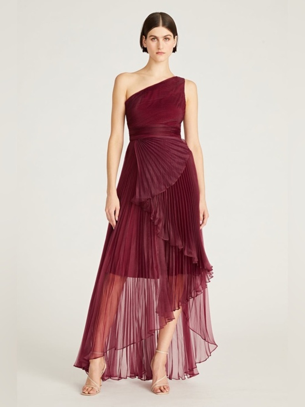 THEIA Geneva Pleated Organza Gown Size 14 $795
